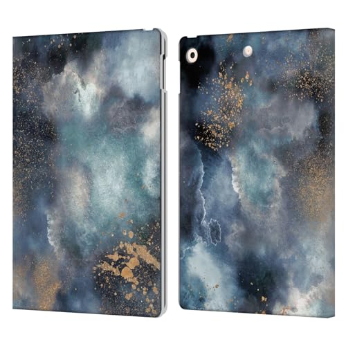 Housse cuir iPad 10.2 design Ninola Marbre Fumé aquarelle chic