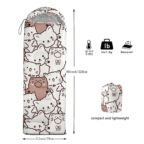 CVHOUSE Bolsa de Dormir para Camping, 3 Temporadas, Ligera, Impermeable, para Adultos y Niños miniatura 3