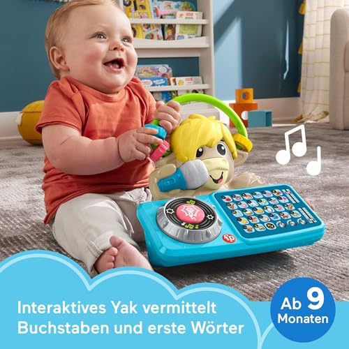 Fisher-Price Lernspielzeug für Babys und Kleinkinder, Beat Bande ABC DJ-Yak Taylor mit interaktiver Musik und Lichtern für Kinder ab 9… – Ansicht 2