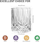 Set of 12 Old Fashioned Whiskey Glasses 10 oz Bourbon Glass Cocktail Glasses Rocks Glasses for Whiskey Bourbon Liquor and Cocktail Drinks Gift for Men Women Home Bar