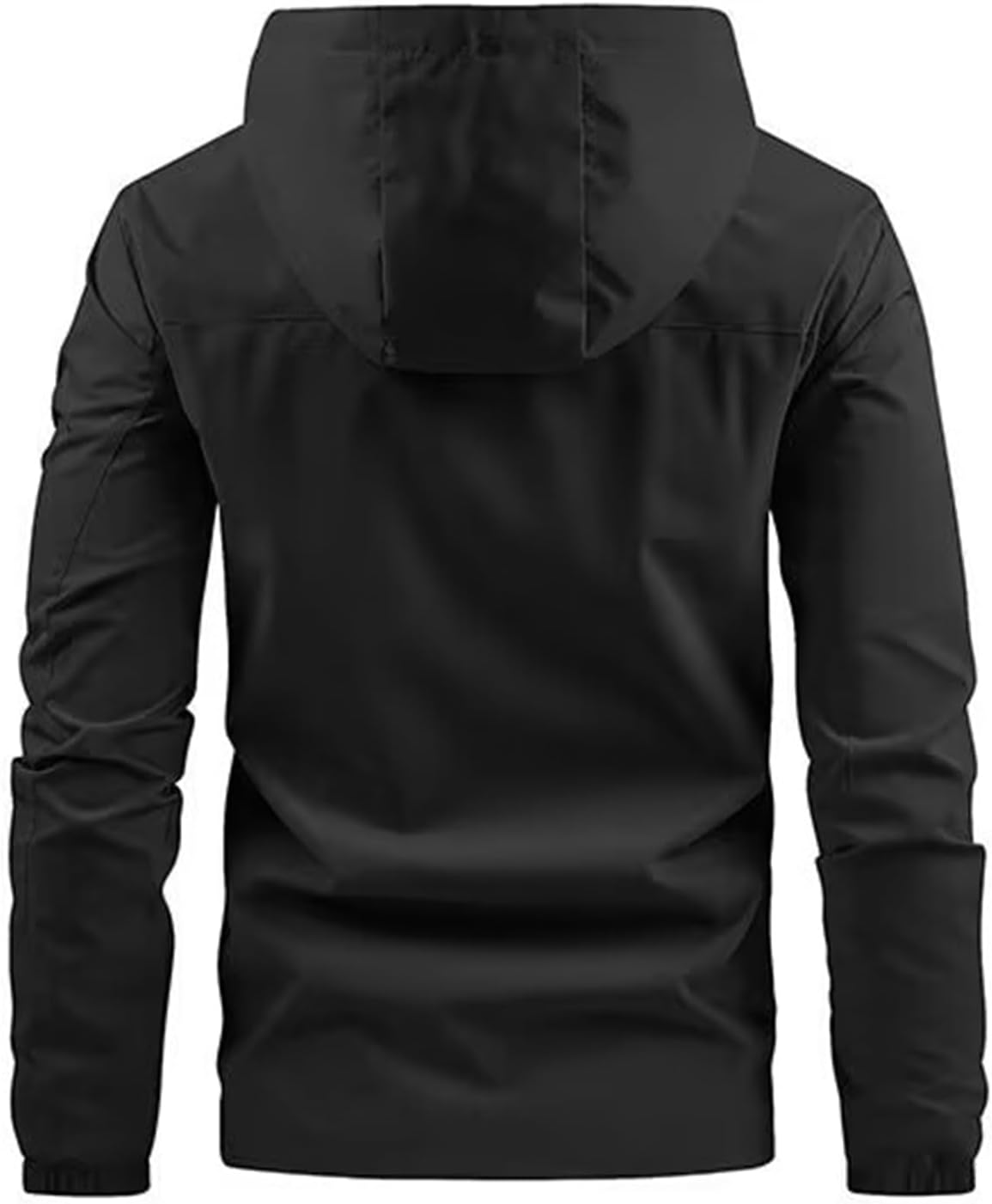 Men's Waterproof Windbreaker Jacket - Hooded Lightweight Softshell Rain Jacket for Outdoor Hiking, Travel & Daily