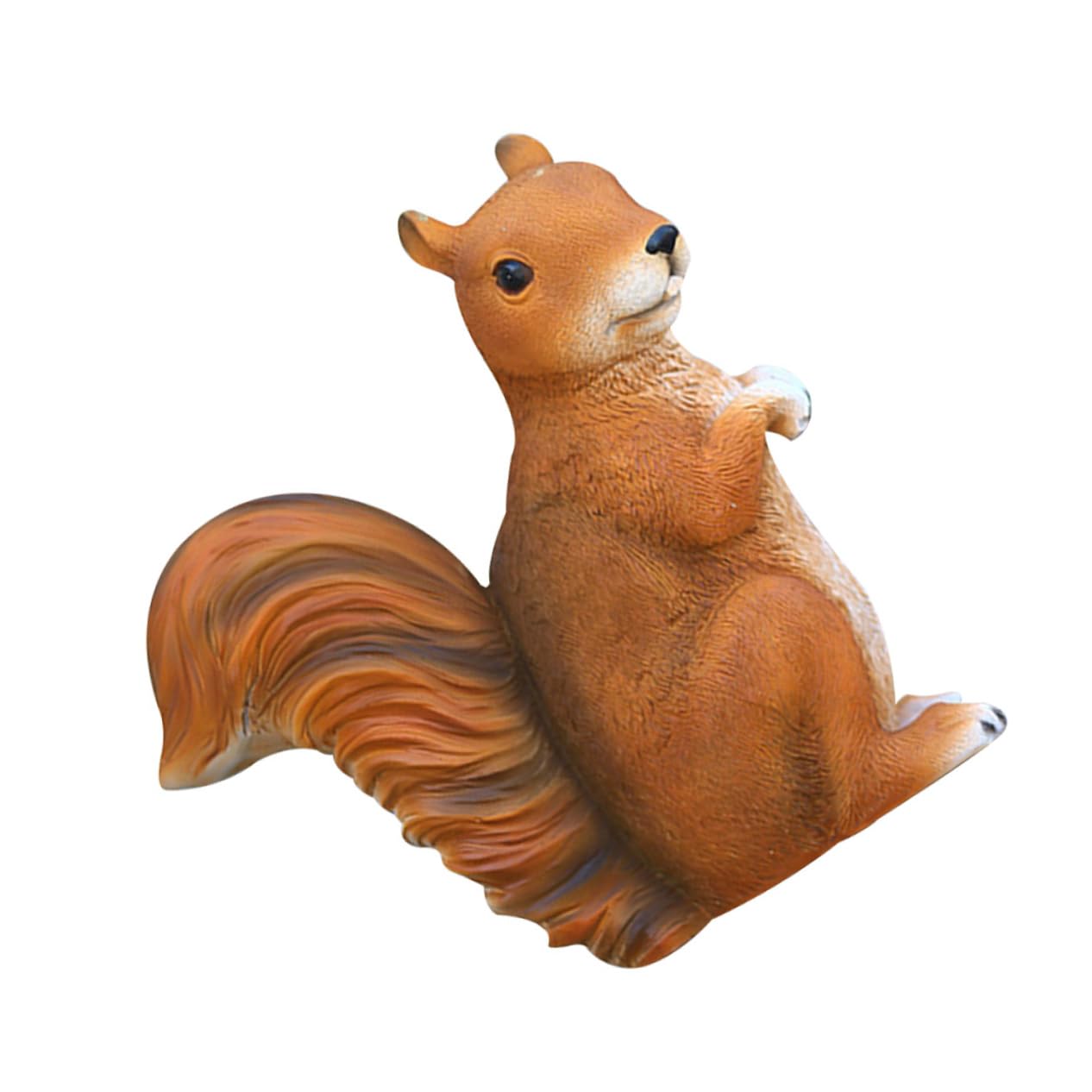 Toddmomy Décoration Écureuil Résine Statue Écureuil De Bureau Figurine Animale Adorable pour Jardin Et Intérieur