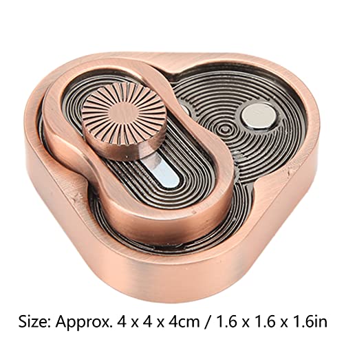 TOPINCN Metal Stress Relief Slider Toy for Work, Click Sound, Portable Size, Long Lasting Metal, Spiral Textures, Relaxing Time