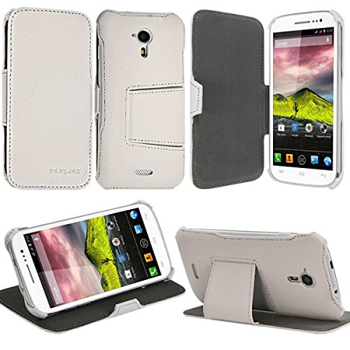 Seluxion - Coque Housse Etui avec Rabat Latéral Fonction Support pour Wiko Cink Five Couleur Blanc