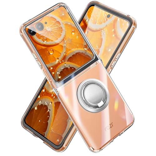 Motorola Razr 50 Ultra �P�[�X �N���A �����O�t�� TPU moto razr 50 ultra �\�t�g �J�o�[ ��p ���ϖh�~ �ϏՌ� ���^ �P�[�X �ԍڃz���_�[�Ή� ����~�� �����h�~