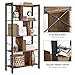 VASAGLE ALINRU Bookcase, 4-Tier Industrial Bookshelf, Floor Standing Storage Rack in Living Room Office Study, Large Storage Space, Simple Assembly, Stable Iron Frame, Rustic Brown ULBC12BX