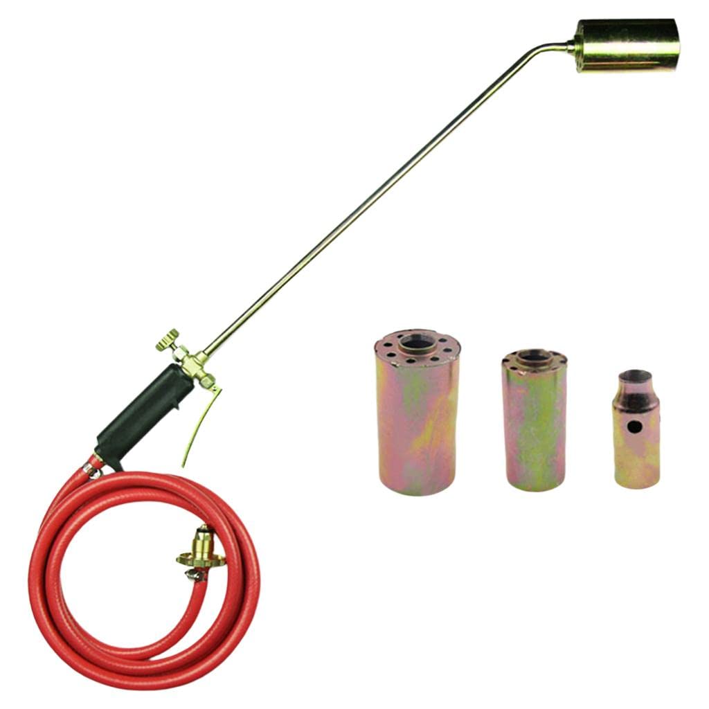 MYADDICTION Welding Torch Weed Burner with 3 Nozzles Igniters Weeder for Thawing Heating 0-image-46