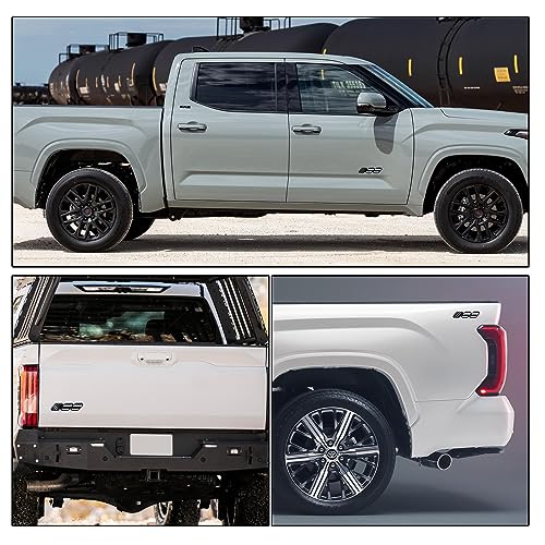 Image of CONGCONG Tri-Color Emblem Grille Fender Hood Side Skirt Bumper Side Mirror Dashboard Accessories Fit for Toyota Tacoma 4Runner Tundra Rav4 Various Automobiles Flat Area.(American Flag Black)