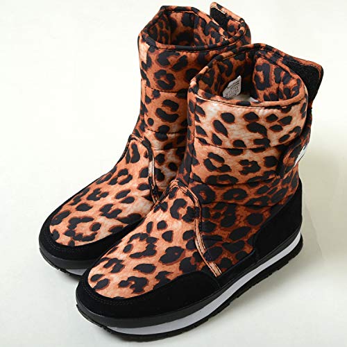 [ラバーダック] BOOT ブーツ ブラウン ひょう柄 レディース rdprint-wildanimal 23.5cm,-