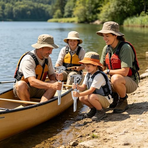 Generico Dla Stand Up Paddle Board, wytrzymała stal morska | Kotwica do łodzi na piaszczystych dnach, nadaje się do pontonu kajakowego kajakarskiego paddleboard pontonów tratwa plaża namiot zewnętrzny
