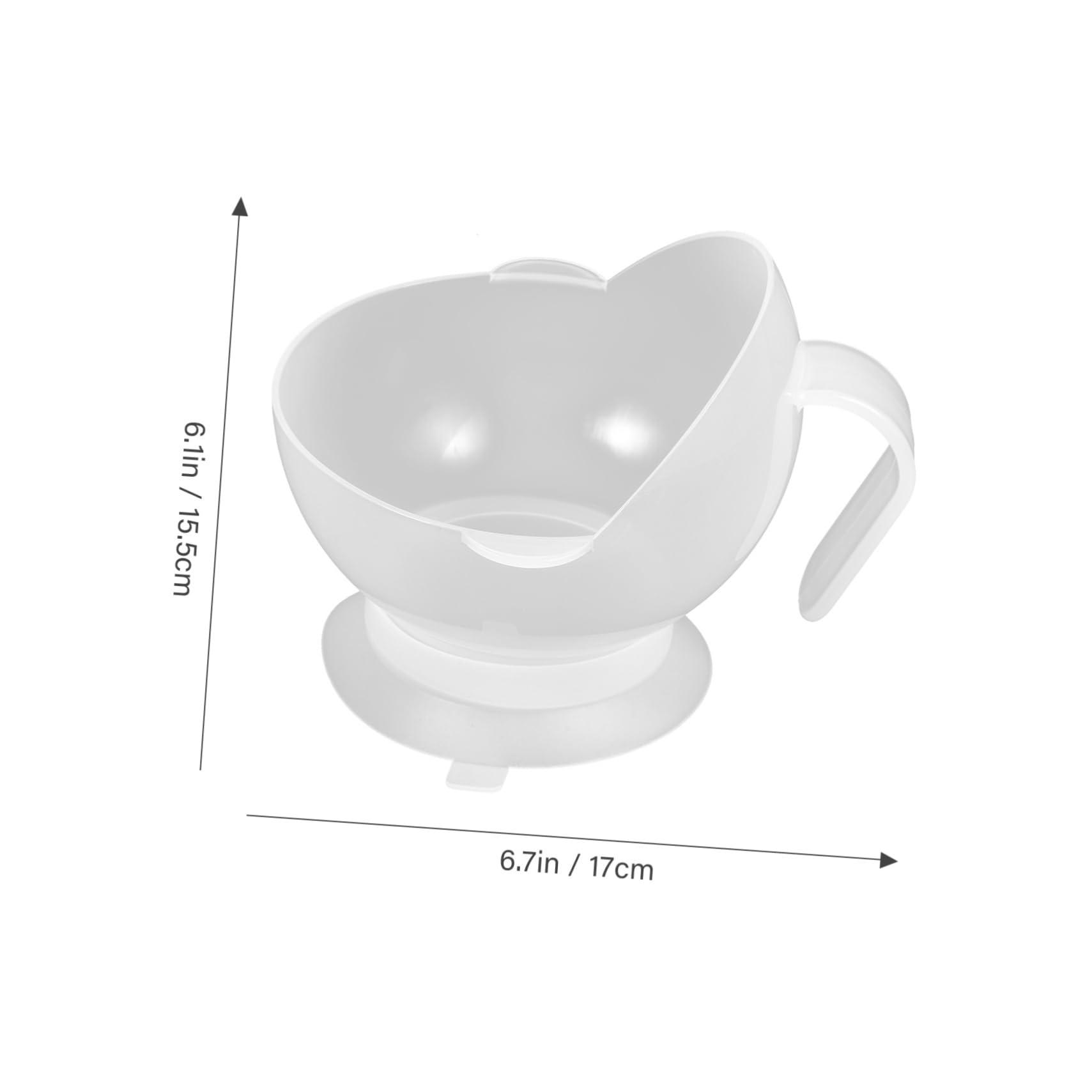 NULYLU Eating Handicapped Tableware Self-Feeding Dinnerware Senior Feeding Bowl Elderly Care Bowl Scooper Bowl Adaptive Bowl Elderly Assistant Bowl Elder Tableware White