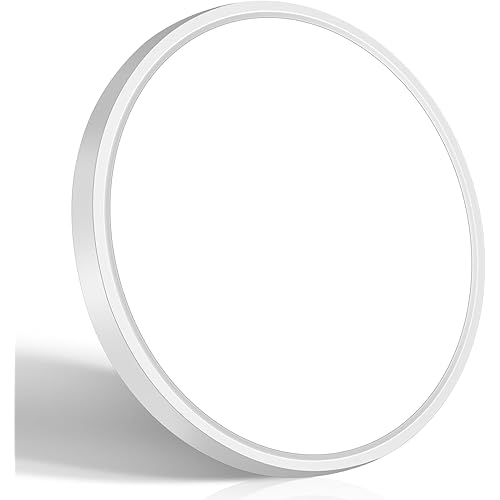 Brightever 7 Inch LED Flush Mount Ceiling Light Fixture, 15W 1600LM, Super Slim 0.67 Inch Small LED Ceiling Light, 5000K Daylight White Ceiling Lamps for Bedroom, Closet, Hallway, Non-Dimmable, 1 Pack