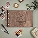 Enjoy The Wood Personalized Wooden Photo Album with Engraving - Handmade Scrapbook Album - Custom Memory Book for Wedding, Family & Special Moments - Photo Book Best Gift for Couple (Rings)