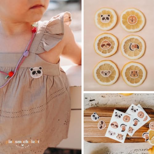 pieksmichnicht Pflanzliche Anti-Mücken-Aufkleber für Babys und Kinder mit Tiermotiven Mückenschutz Insektenschutz Mückensticker Patches Pflaster DEET frei (Animals)