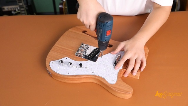 Amazon.com: Leo Jaymz DIY TL Semi-Hollow Style Electric Guitar