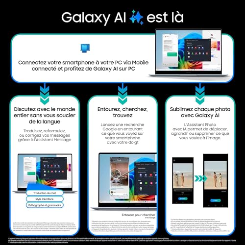 Samsung Galaxy Book4 Edge Ordinateur Portable avec IA 14’’ Copilot+ PC Snapdragon X Elite X1E 80 100 Mémoire Stockage - vue 9