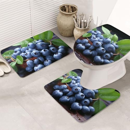 Tapis de douche en forme de U et tapis de bain antidérapant lot de 3 - 2
