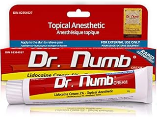 Dr. Numb 5% Lidocaine Topical Anesthetic Numbing Cream for Pain Relief, Maximum Strength