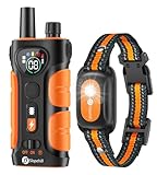 SLOPEHILL Dog Shock Collar,4200FT Dog Training Collar with Remote,IPX8 Waterproof E-Collar with Beep,Vibration,Shock,Flash Light,No Shock Mode,Electric Shock Collar for Small Medium Large Dog,Orange