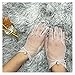 SYLPPKY Gants d'été Gants de Maille Transparents Mitaines à Doigt élégant Blanc Gants de Dentelle Blanc Tulle Femmes d'été Conduite cruche cruche (Color : 2, Gloves Size : One Size)