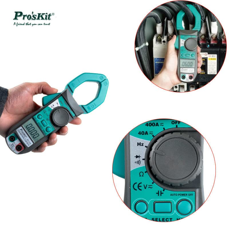 Miniatura 6 de ProsKit MT-3109 AC DC Corriente Digital Pinza Medidor Multímetro Frecuencia de corriente Capacitancia Medidor de prueba Electricista Herramientas de