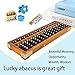 PortPlugs Vintage Style Wooden Abacus Soroban 13 Column(10.7 in) Math Professional Abacus for Adults Kids with Guide Handbook and Reset Button, Anti-Skid Rubber Feet