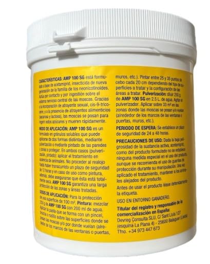 AGITA 10 WG 500 grs 3 meses de resistencia. Contra las moscas. Acetamiprid 10%