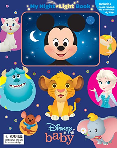 Disney Baby My Night Light Book - Bedtime book for babies, 14-page storybook, 1 bedside night-light