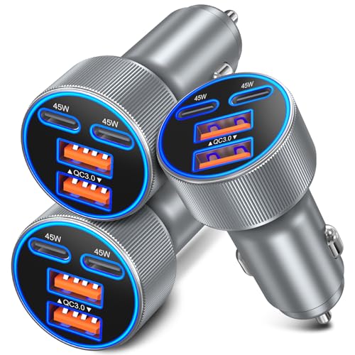 90W Car Charger USB C, Dual 45W Super Fast Charging Car Phone Charger - image 1