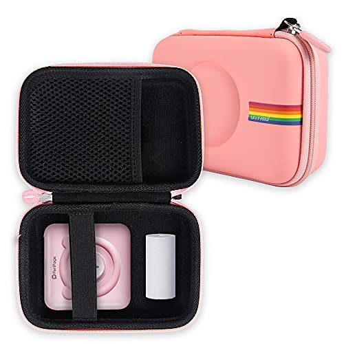 Leayjeen Mini Printer Case Compatible with Aibecy/POOOLITECH Pocket Portable Wireless Photo Printer Phone Picture Thermal Printer Bluetooth Wireless Label Printer (Case Only)-Pink