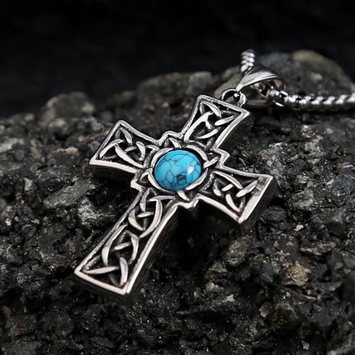Collier Croix Celtique en Argent 925, Pendentif Viking Rétro - 2