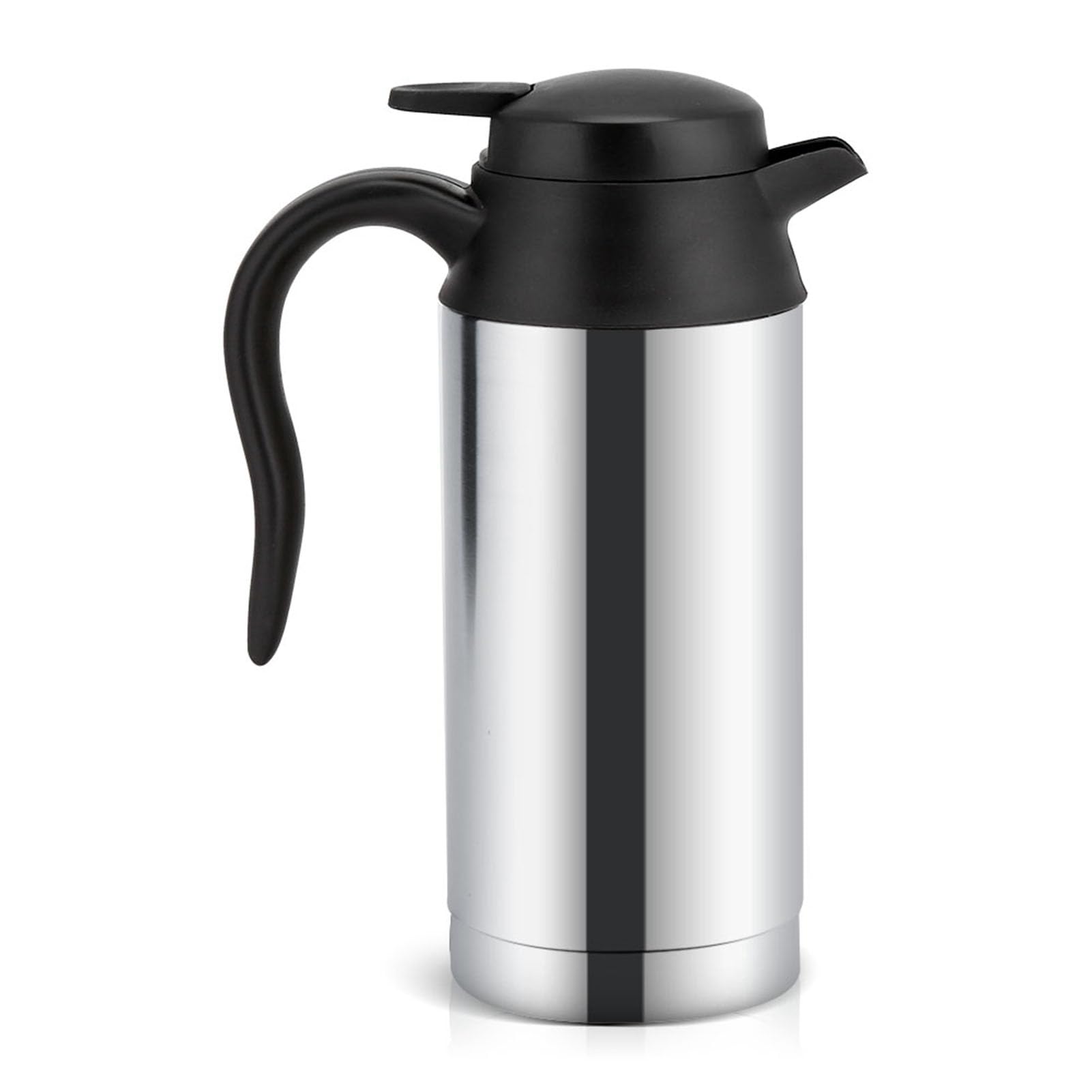 Generic Hervidor Eléctrico de Acero Inoxidable para Coche, 12V, 750ml, Taza Calefactora, Taza de café, Botella de Agua con Tapa Sellada, Segura y Duradera para Viajes, Ideal para Agua Caliente, té,