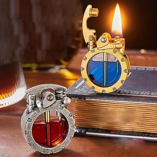 Encendedor Vintage Trench Transparente Kerosene Steampunk miniatura 5