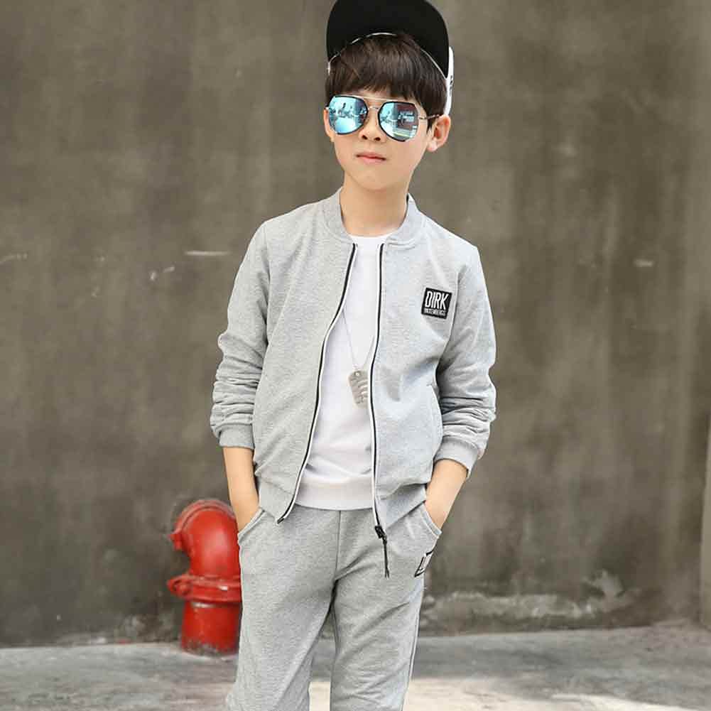 Kinder Jungen 2tlg Bekleidungsset Zweiteiler Sportanzug Trainingsanzug Jogginganzug Freizeitanzug Outfit-Set(Trainingsjacke+ Trainingshose) für Frühling & Herbst