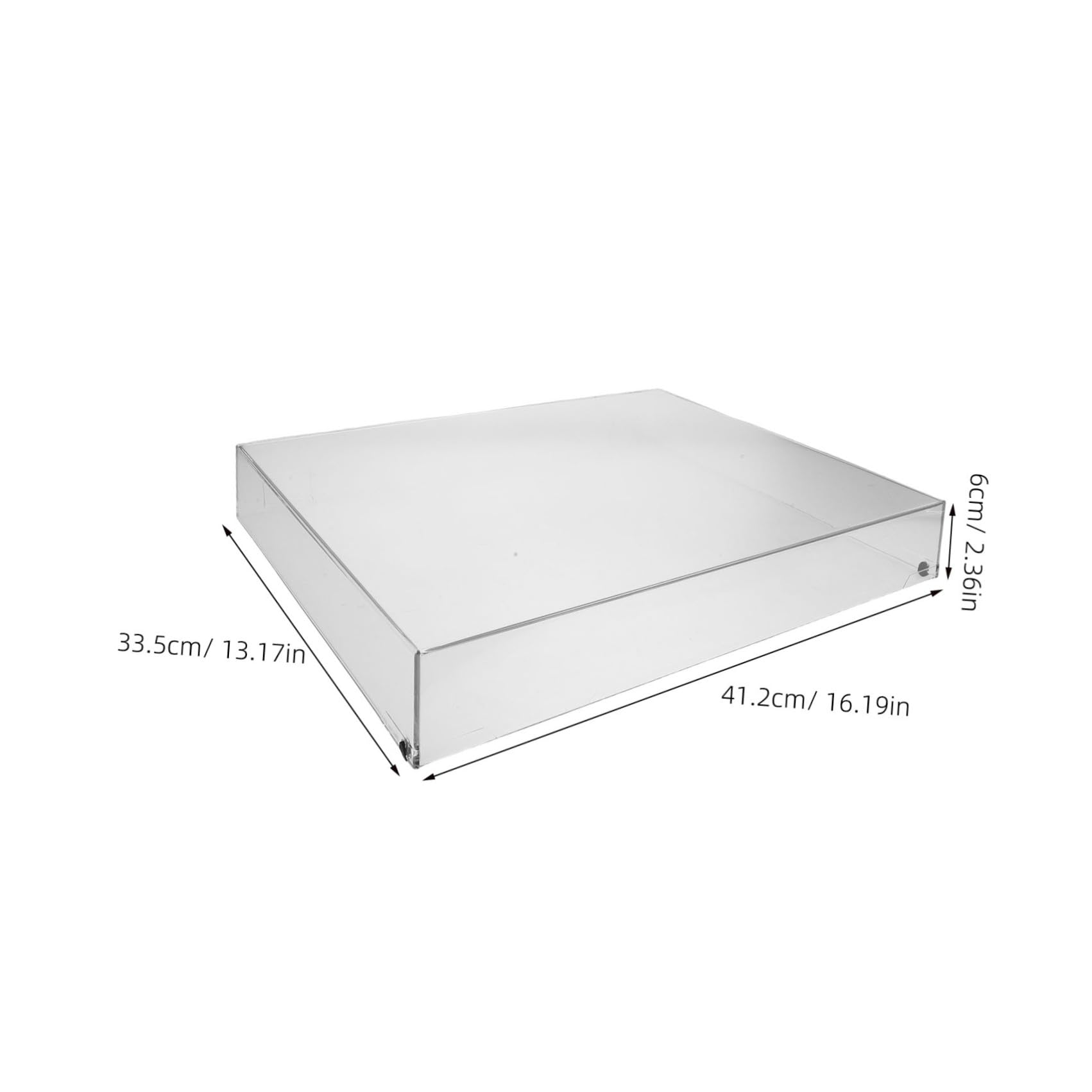 Coperchio antipolvere in acrilico per - Copertura protettiva trasparente per stereo domestico 16,2x13,2x2,4 pollici