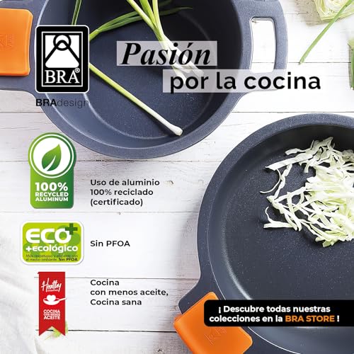 Marmite 20 cm avec couvercle BRA Efficient sans PFOA haut de gamme - 6