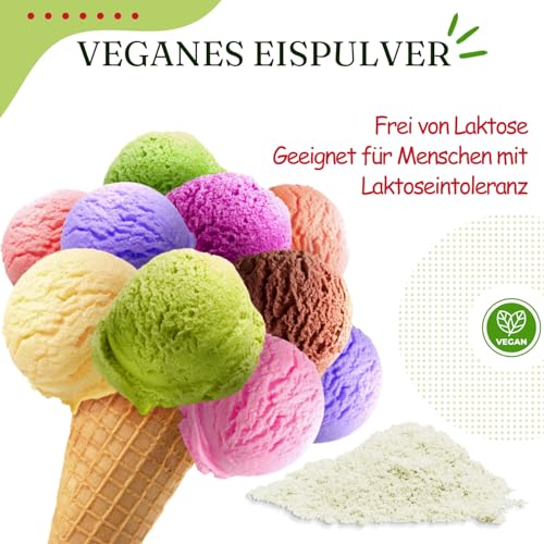 Gino Gelati Karamell Veganes Eis Pulver Zucker-, laktosefrei, verschieden Geschmacksarten, schnelle und einfache Zubereitung, Kalorienarmes, für private Küche und Gastronomie (10 Kg, Karamell Kaffee) – Bild 4