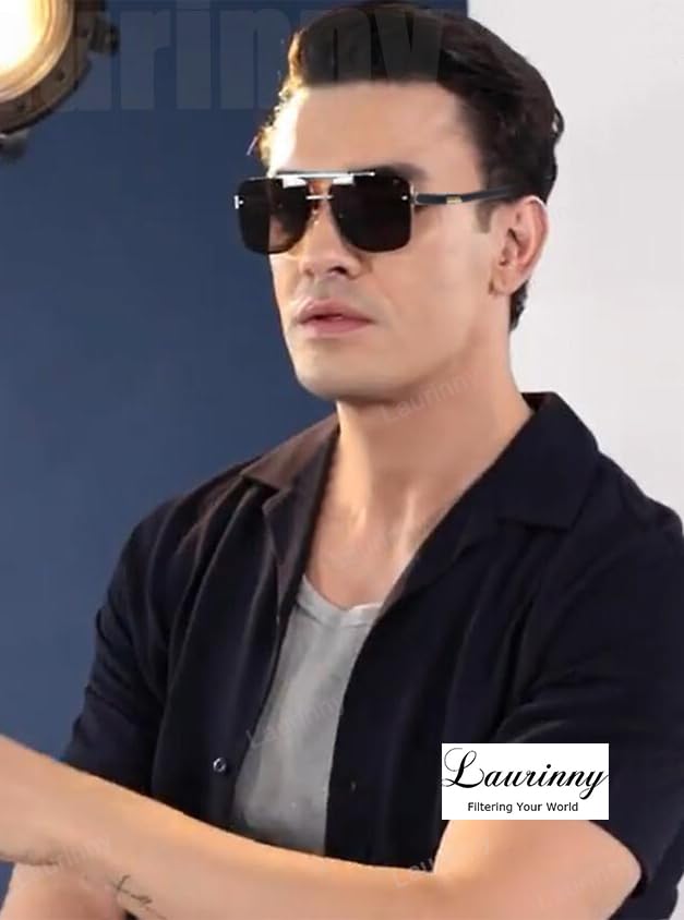Image of Ultra Lightweight Polarized Square Aviator Sunglasses for Men Women Trendy Fashion Double Bridge Pilot Sun Glasses