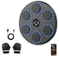 Music Boxing Machine–Spaß & Fitness für Zuhause|Boxsack mit Musik&Bluetooth|Inkl. Boxhandschuhe|Ideal für Reflextraining,Kickboxen&Familienaktivitäten|Für Kinder & Erwachsene | Wandmontage möglich