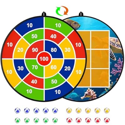 Actgan Kids Dart Board 26" Large with 20 St...