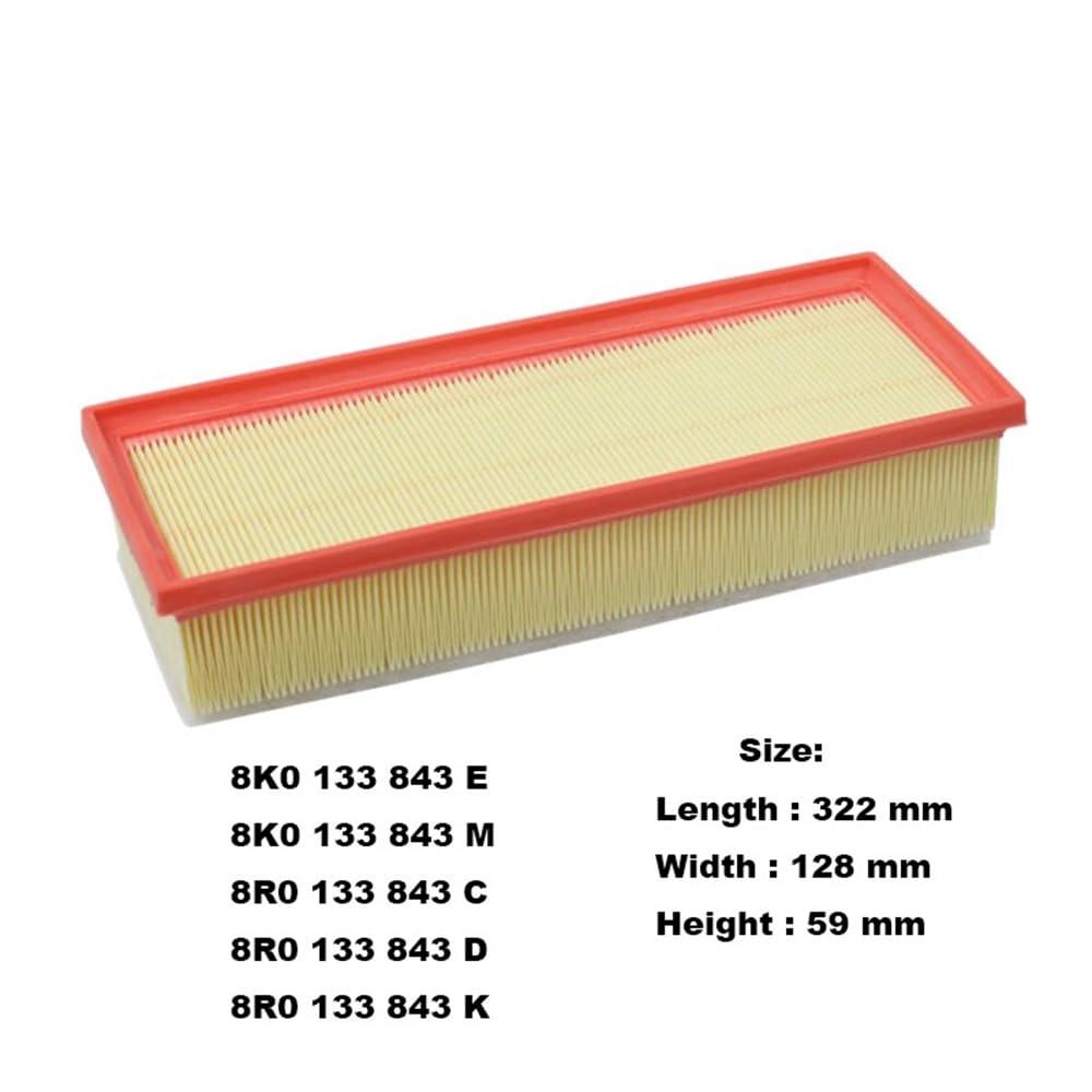 Filtr Powietrza Kabinowego dla Audi A4 B8 2008-2016, Filtr powietrza samochodowego 8R0133843K/8K0133843E