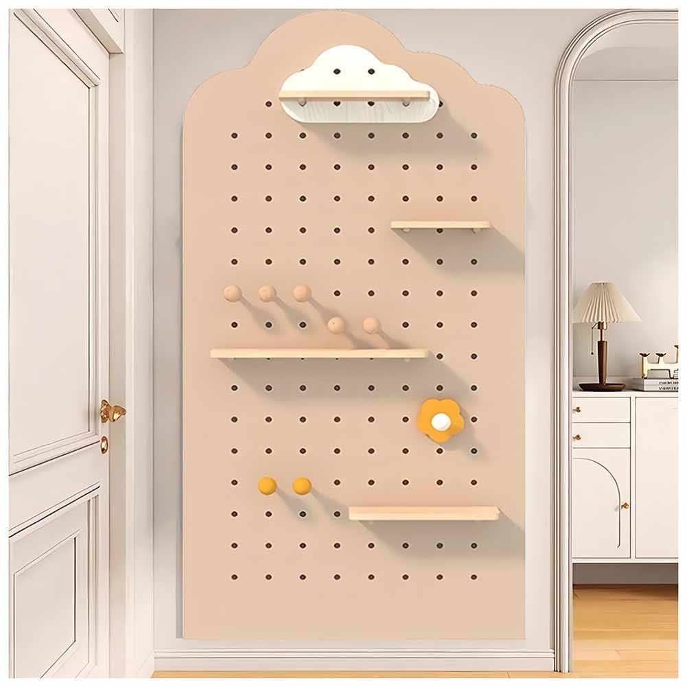 Naścienny organizer na tablicę pegboardową, zestaw paneli do salonu i garażu, do przechowywania narzędzi, 60 x 120 cm, naturalne rozwiązanie do przechowywania, do stołu warsztatowego i organizacji