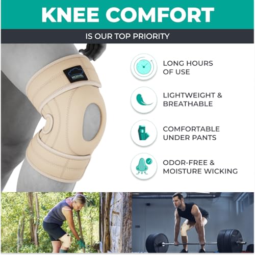 Image of Modvel ELITE Knee Brace for Men & Women - Patella Gel Pads & Side Stabilizers for ACL, Meniscus Tear, Arthritis & Injury Recovery - Maximum Support for Running, Sports & Joint Pain Relief