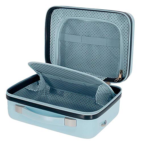 Roll Road Pelican Love Kulturbeutel, anpassbar, Blau, 29 x 21 x 15 cm, starr, ABS 9,14 l, 0,6 kg