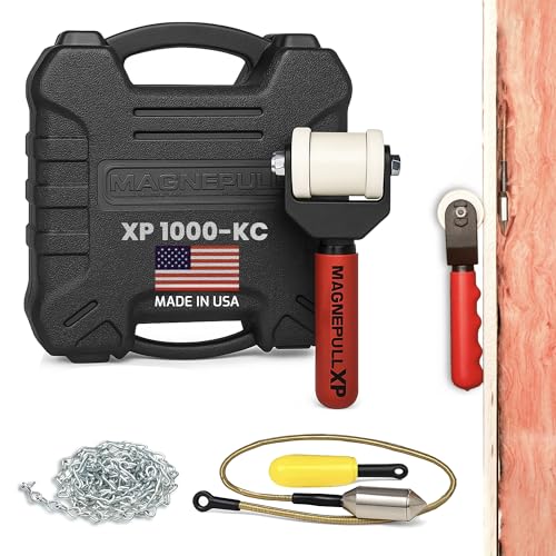 Original Magnepull XP1000-KC Magnetic Wire Puller Fishes and Pulls Wire Cable Behind Walls or Tight Spaces Flexible -Steel Leader Rare Earth Magnet