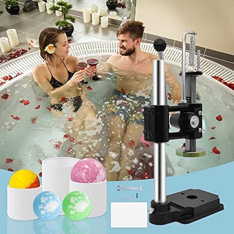 Bath Bomb Press Mold Machine Deluxe Bath Bomb Making Kit Bath Bomb Crafting Molds Efficent DIY or Commercial Use Bath Bomb Making Supplies,1 Set of 2" Bath Bomb Molds(No Assembly Required) (Machine) Cover