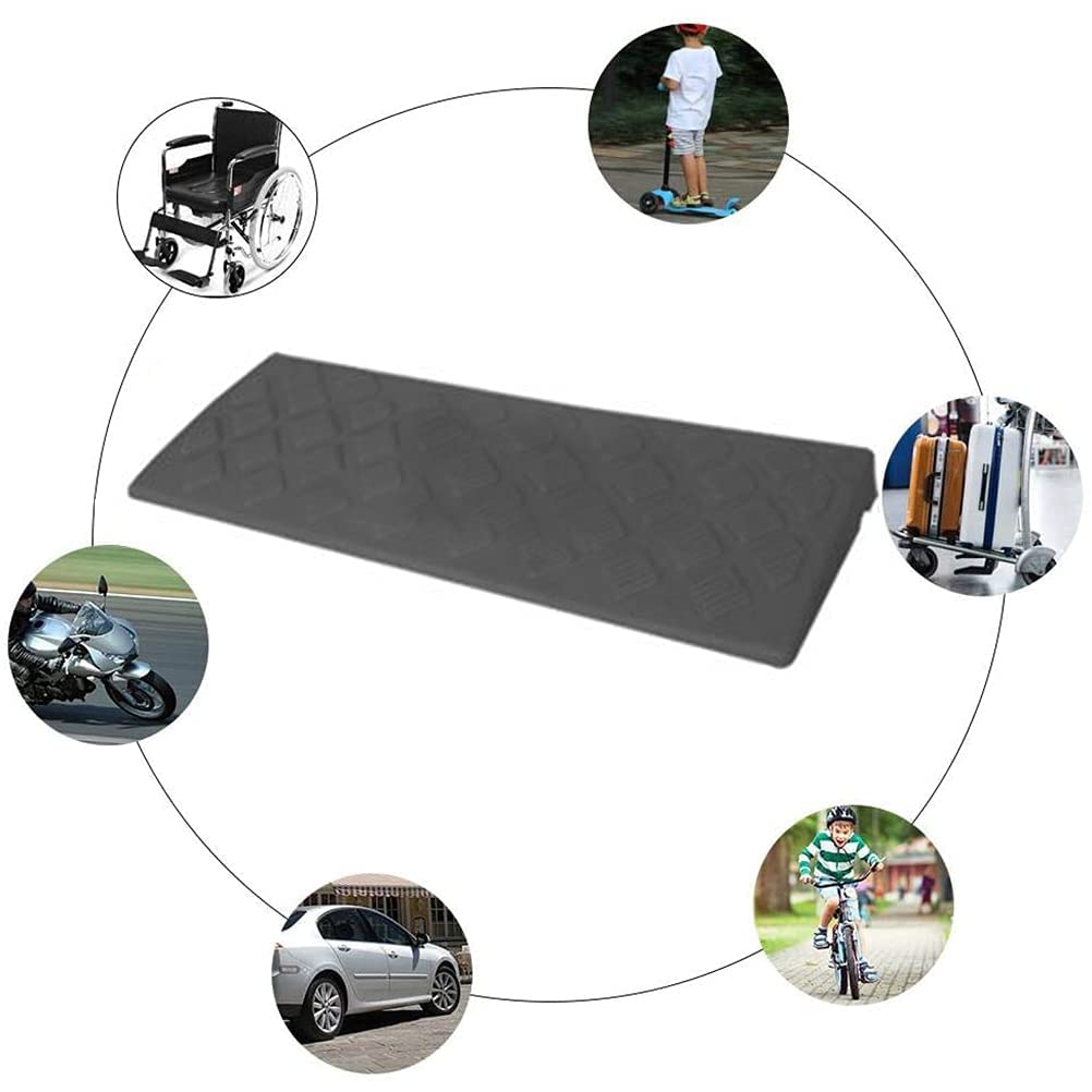 PAIQIU Auto Car Threshold Ramp Portable Curb Ramp Anti-Slip Threshold Ramp for Car Trailer Truck Bike Motorcycle Plastic Threshold Ramp - Image 3