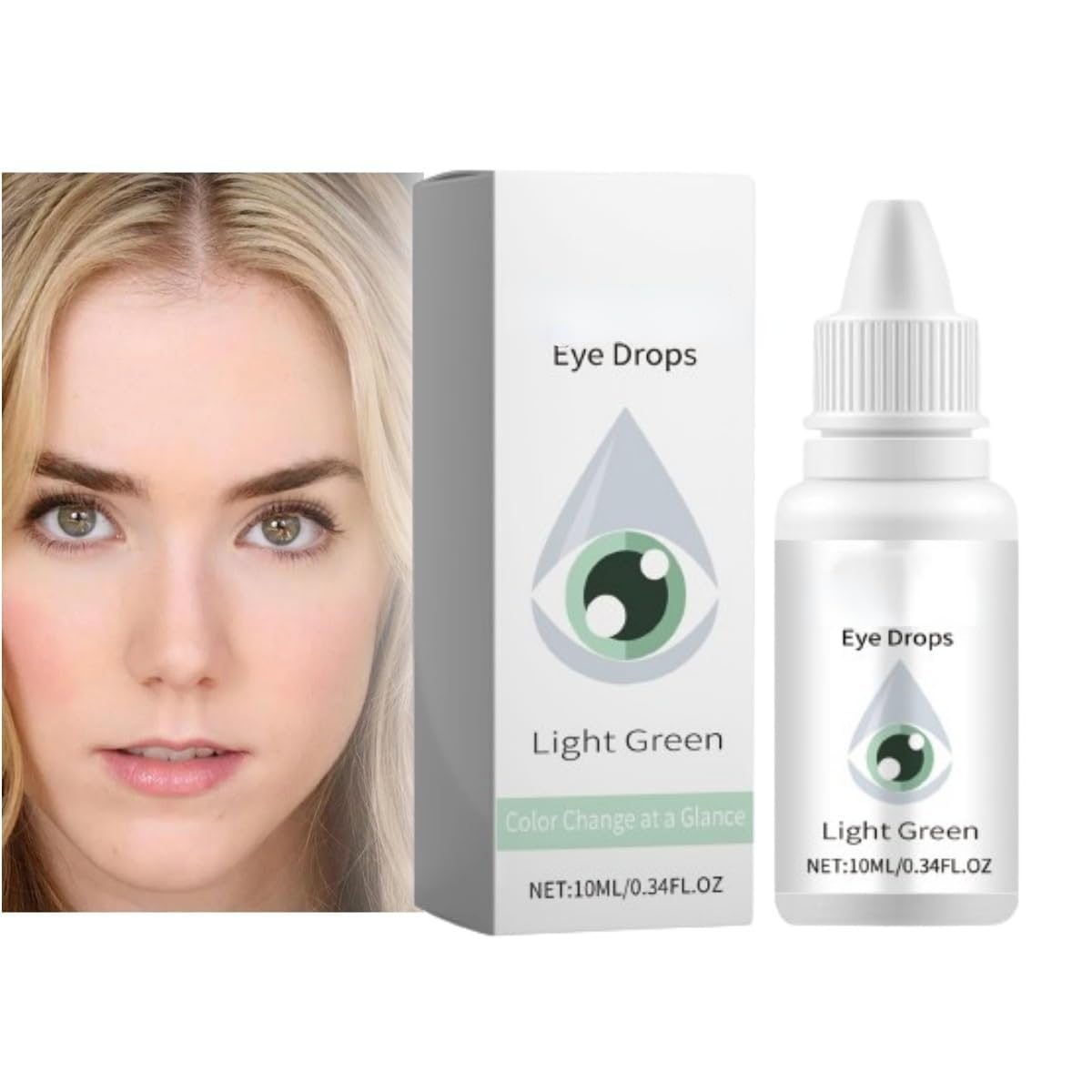 Fancy Drops Change Your Eye Color, Eye Color Changing, Eye Drops, Eye Color Changing Drops, Color Changing Eye Drops, Change Eye Color Drops (Green)