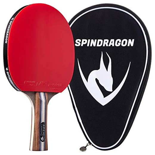 Spindragon Apex Carbon Ping Pong Paddles | Professional Table Tennis Paddles with Carbon Fiber, Premium Rubber & Protective Carry Case to Elevate Your Play