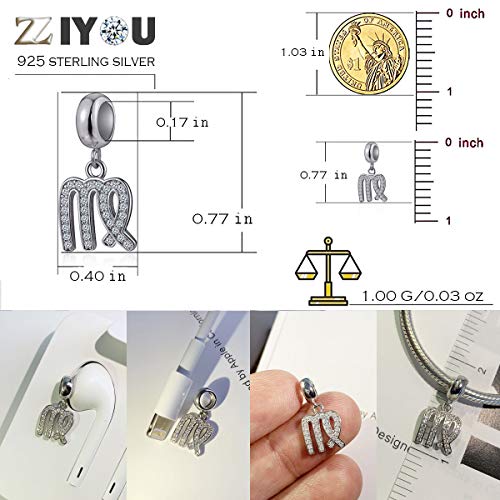 12 Zodiac Sign Charms for Charm Bracelets - 925 Sterling Silver Constellation/Horoscope Pendants4